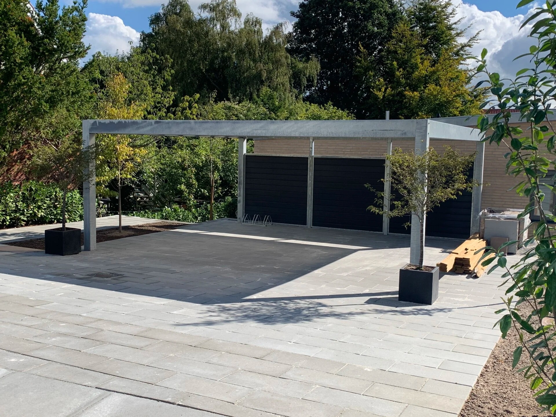 Square carport i Danmark